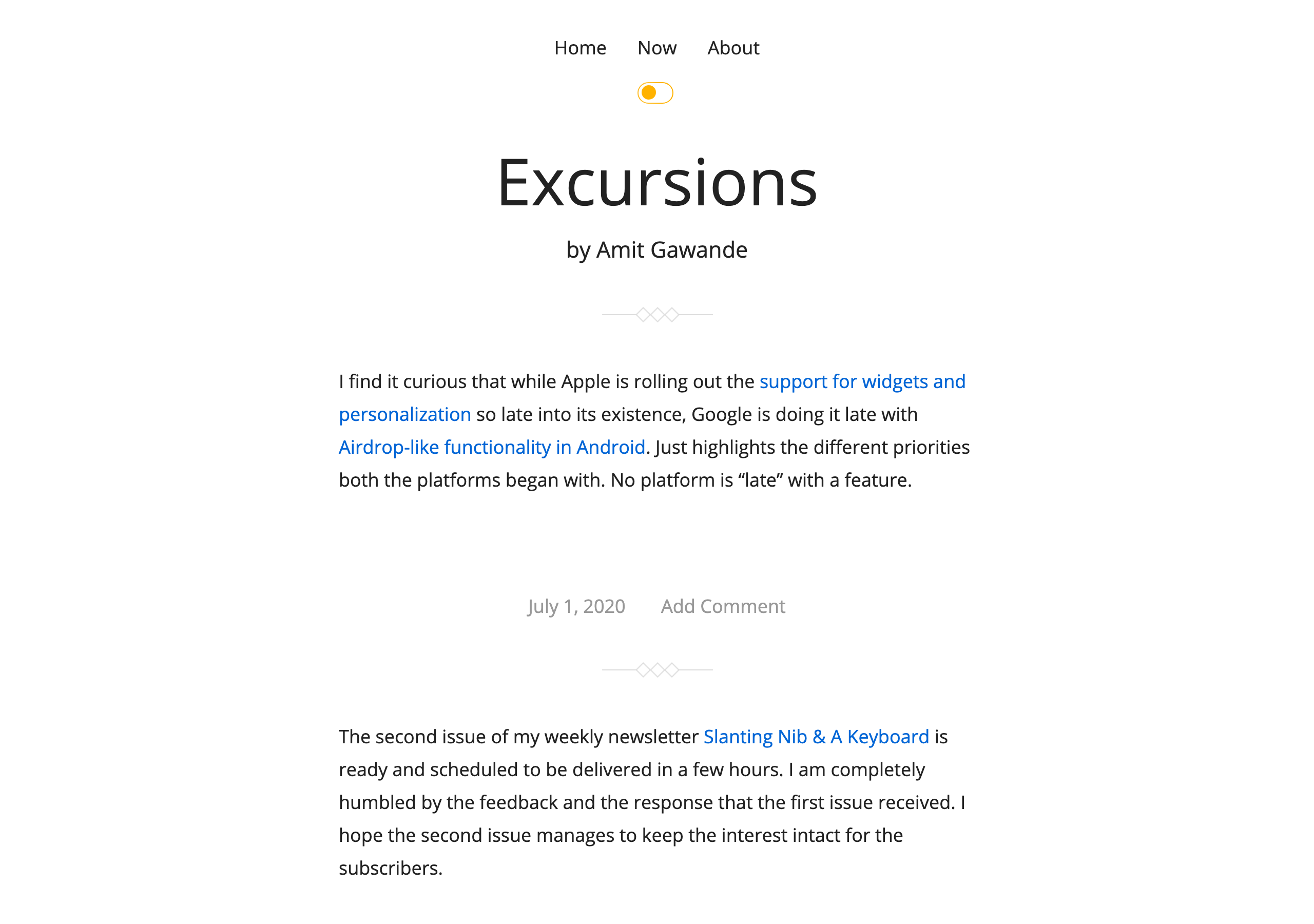 Excursions on WordPress